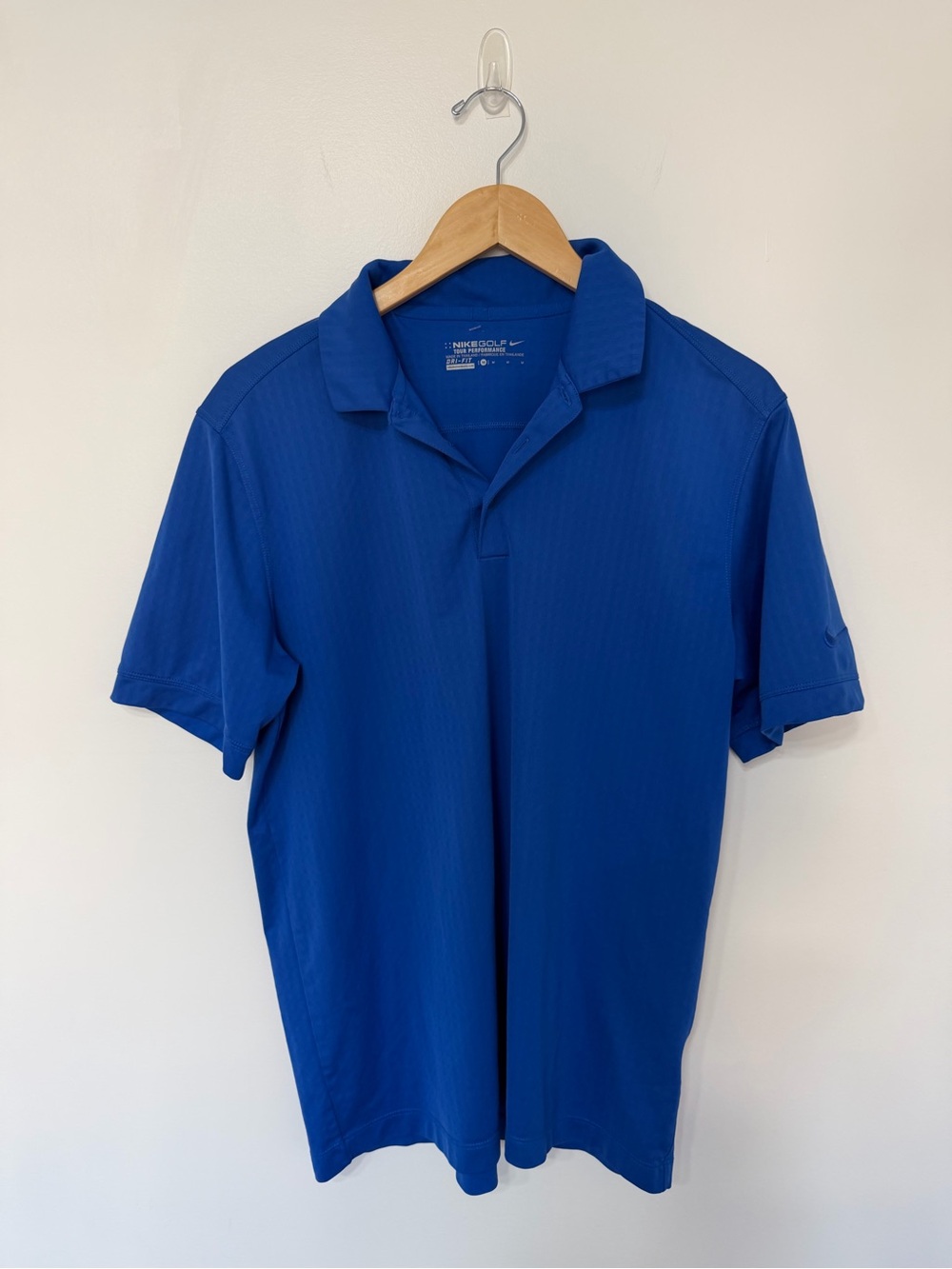 Nike Golf Tour Performance Dri-FIT Blue Polo Shirt Men’s Medium Logo Embroidered